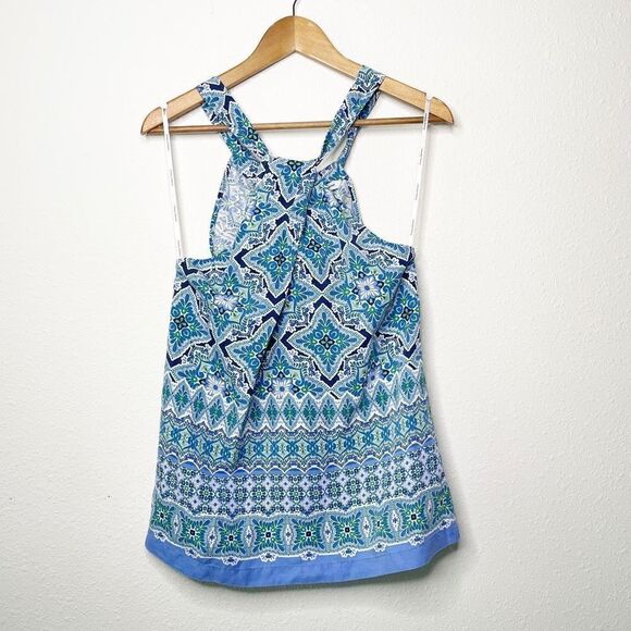 Tommy Bahama Women’s Halter Neck Blue Floral Tencel Linen Top Size XS - Picture 1 of 7